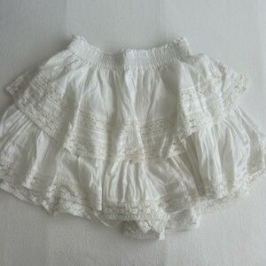 American Eagle Outfitters White Tiered Mini Skirt